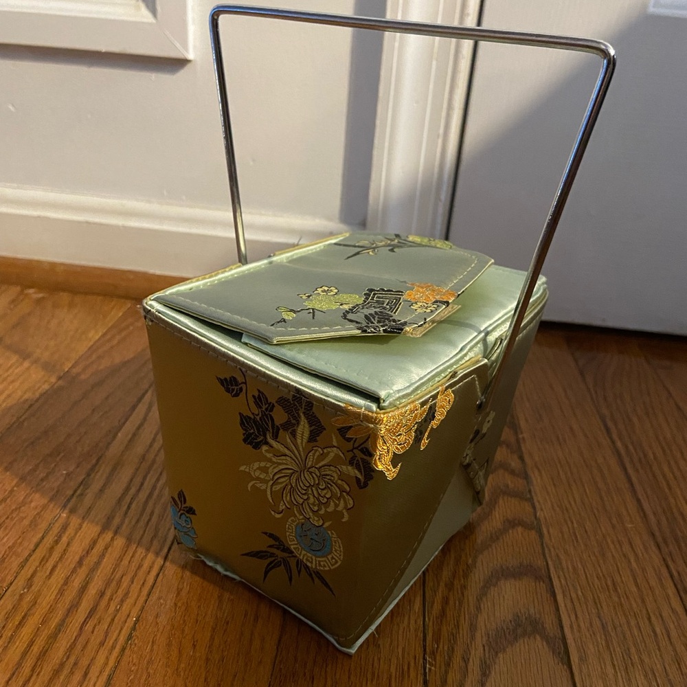 Unique, “To-Go” Container Purse, Mirror On Flap